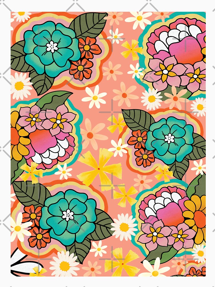 Colorful Hippie Flowers by DesignsArtColor