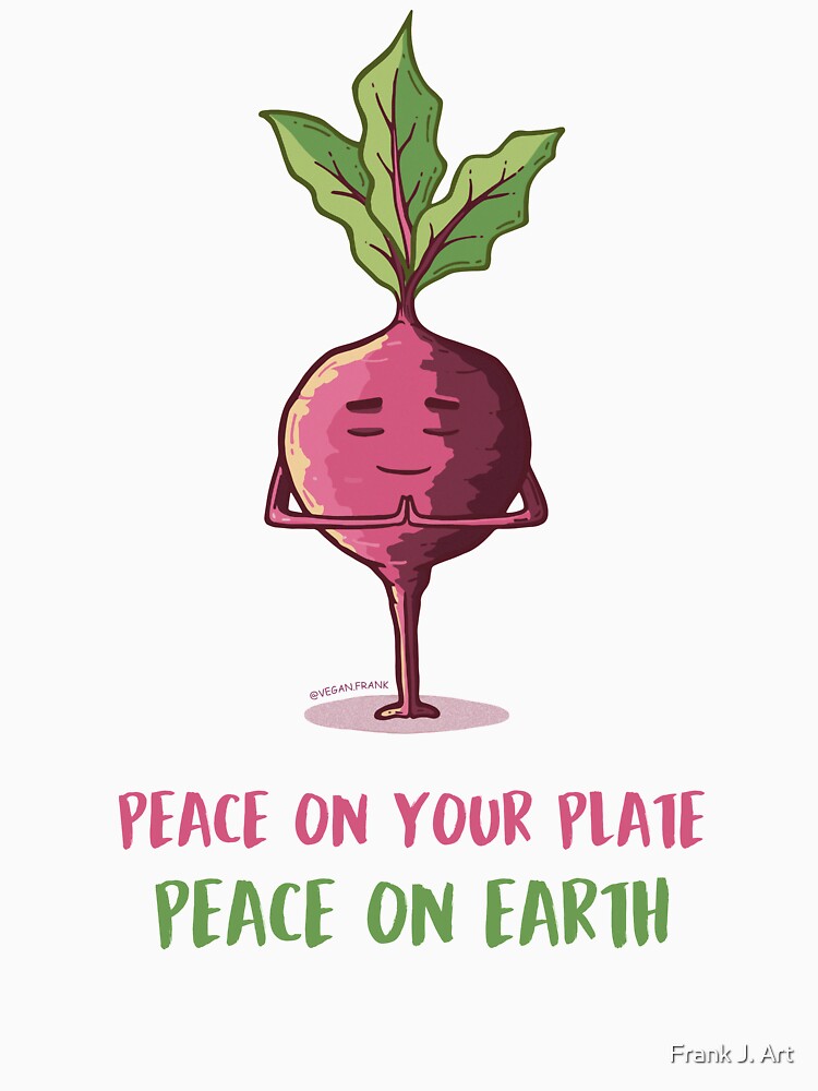 Cute yoga veggies - beet by Frank J. Art