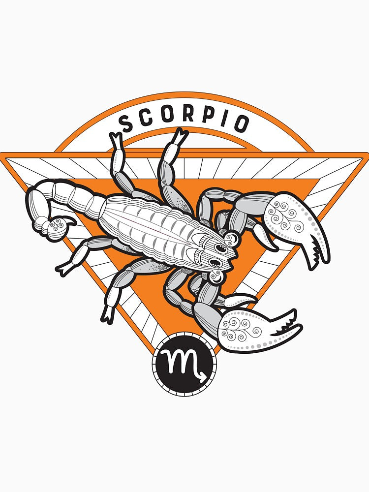 SCORPIO The Scorpion Zodiac Starsign Triangle Graphic by Carina Parry Studios