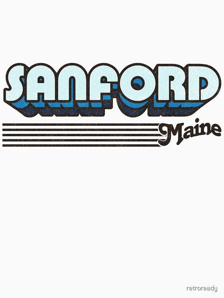 Sanford, Maine | Retro Stripes by retroready