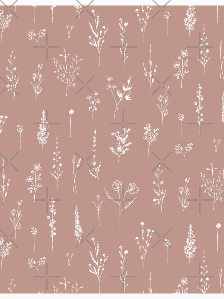 Beige Wildflowers Pattern by Anis Illustration