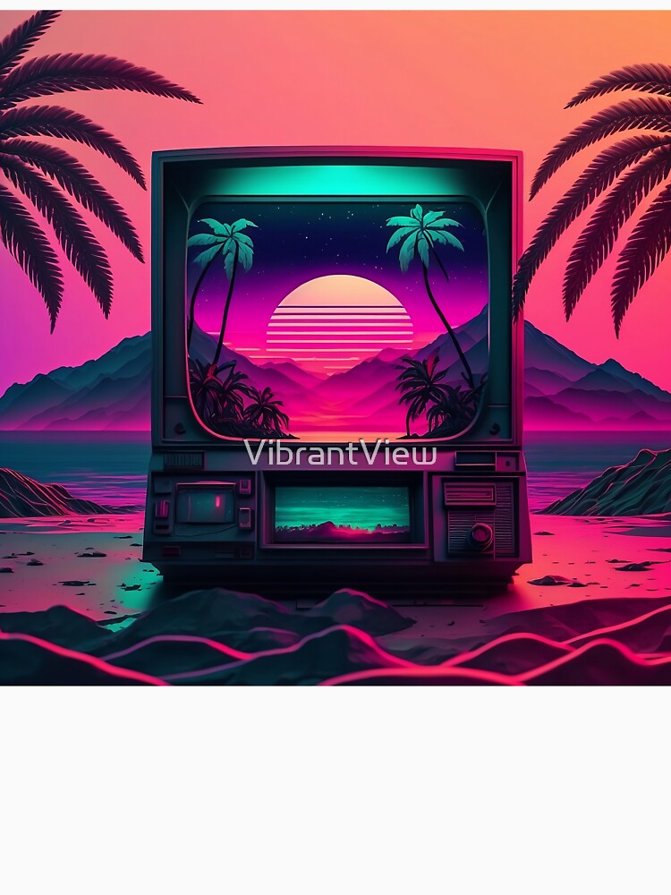 Vaporwave CRT TV by VibrantView