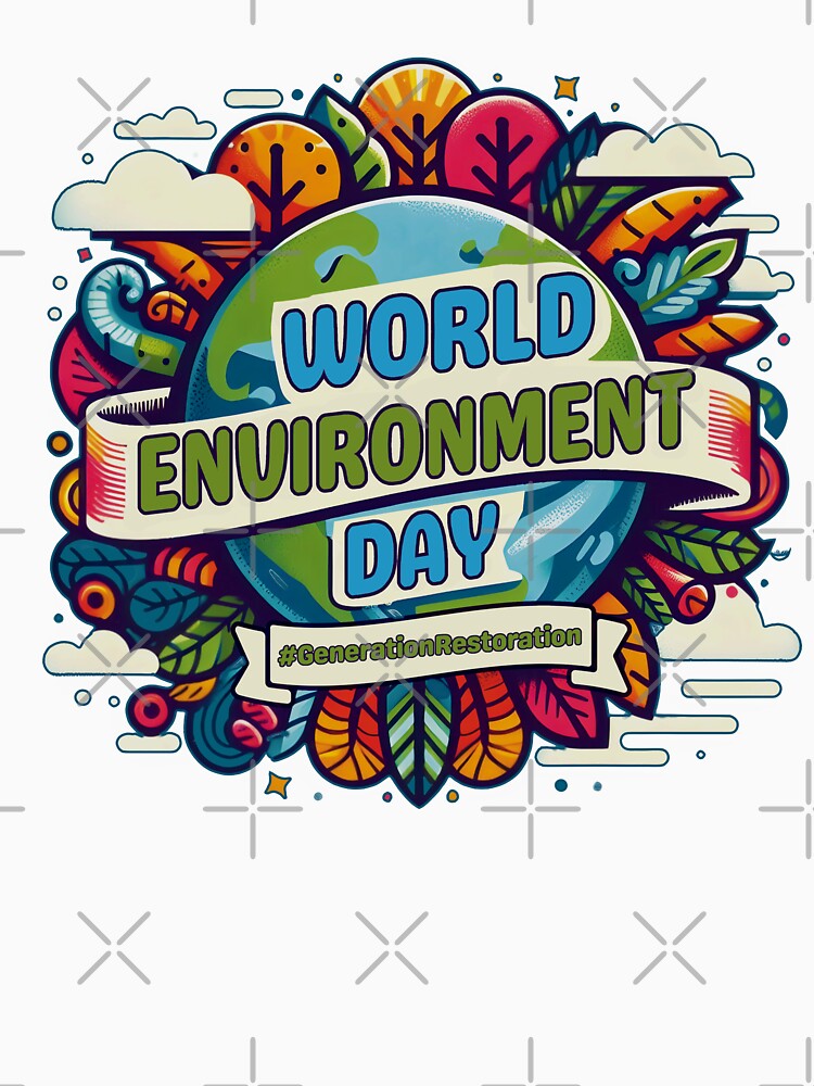 World Environment Day T-Shirt | #GenerationRestoration Eco Tee with Vibrant Design by legendaryskins