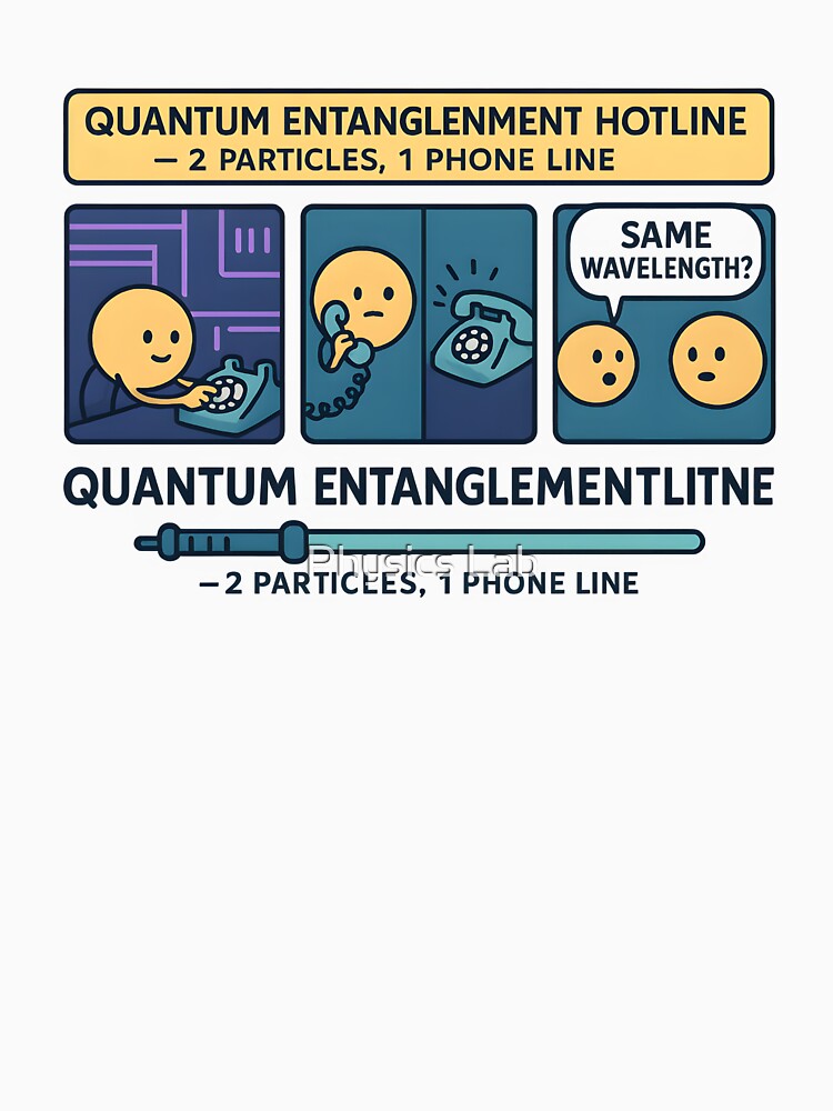 Quantum Entanglement Hotline | Funny Physics Comic for Science & STEM Nerds by Physics Lab