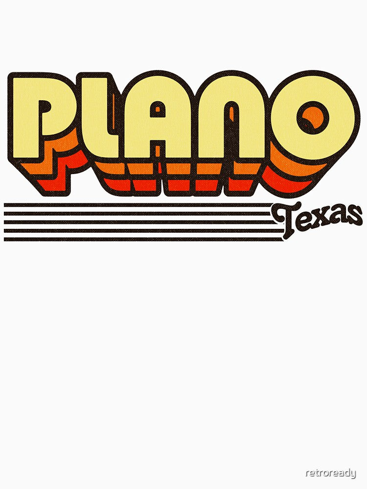 Plano, Texas | Retro Stripes by retroready