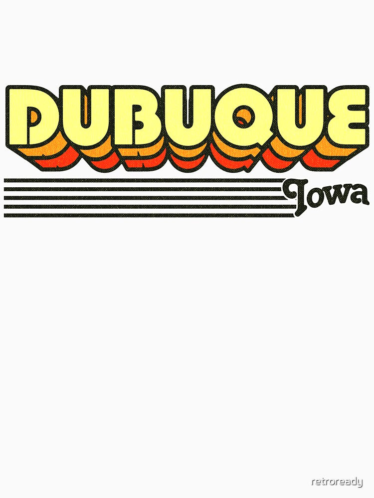 Dubuque, Iowa | Retro Stripes by retroready