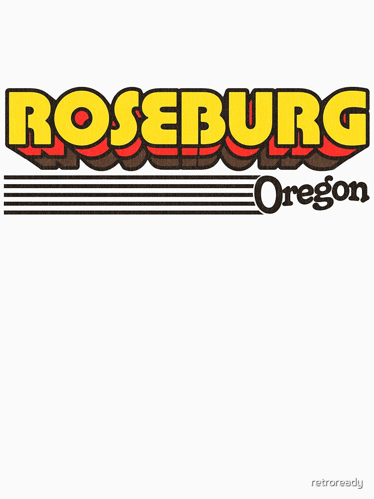 Roseburg, Oregon | Retro Stripes by retroready