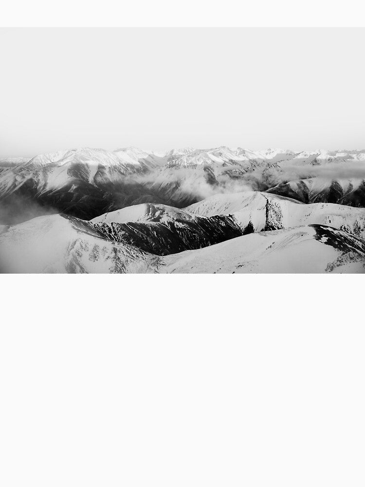 Mountains Black and White Winter Mountain Landscape by JoshuaSmall