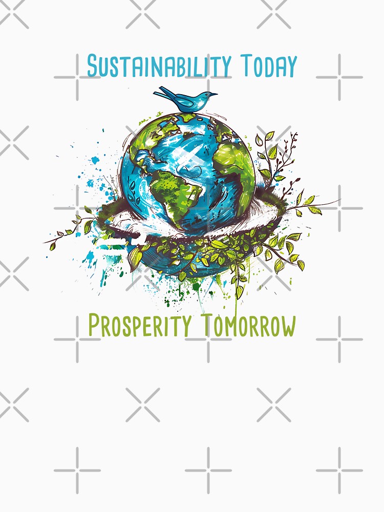 Sustainability Today, Prosperity Tomorrow Environmental Protection Positive Slogan by FemiBiutti