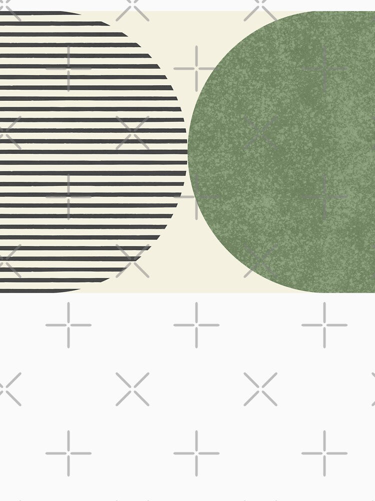 Half Circle Stripes - Green Black by moonlightprint