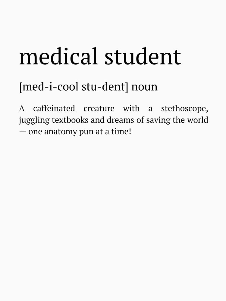 Medical Student Definition, Medical Student Gift by GardenistaShop