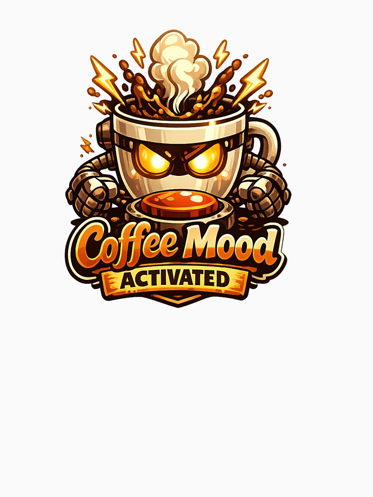 Coffee Mood Activated Funny Coffee Lover Robot Cup Design | Caffeine Humor Gift by ArtWaveStudio8