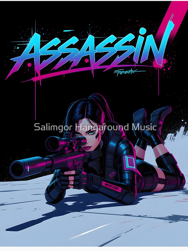 Futuristic cyberpunk assassin, comic style by Salimgor Hangaround Music