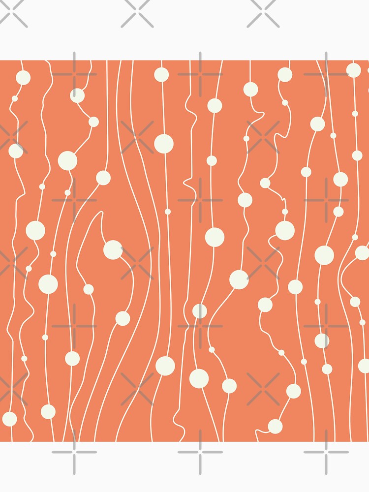 Mid Century Modern Abstract Doodle Sea Waves Pattern by MakeitMelo
