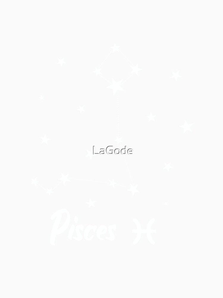 Pisces  Zodiac Star Constellation White Lines by LaGode