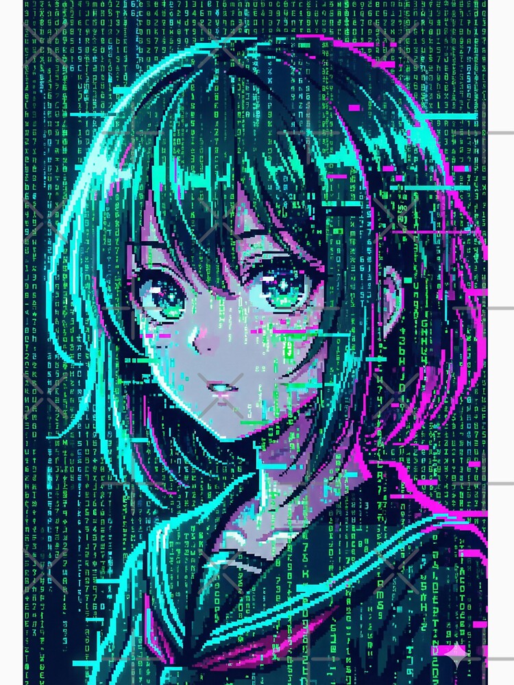 Digital Matrix Code Rain Aesthetic by Day Dreamer