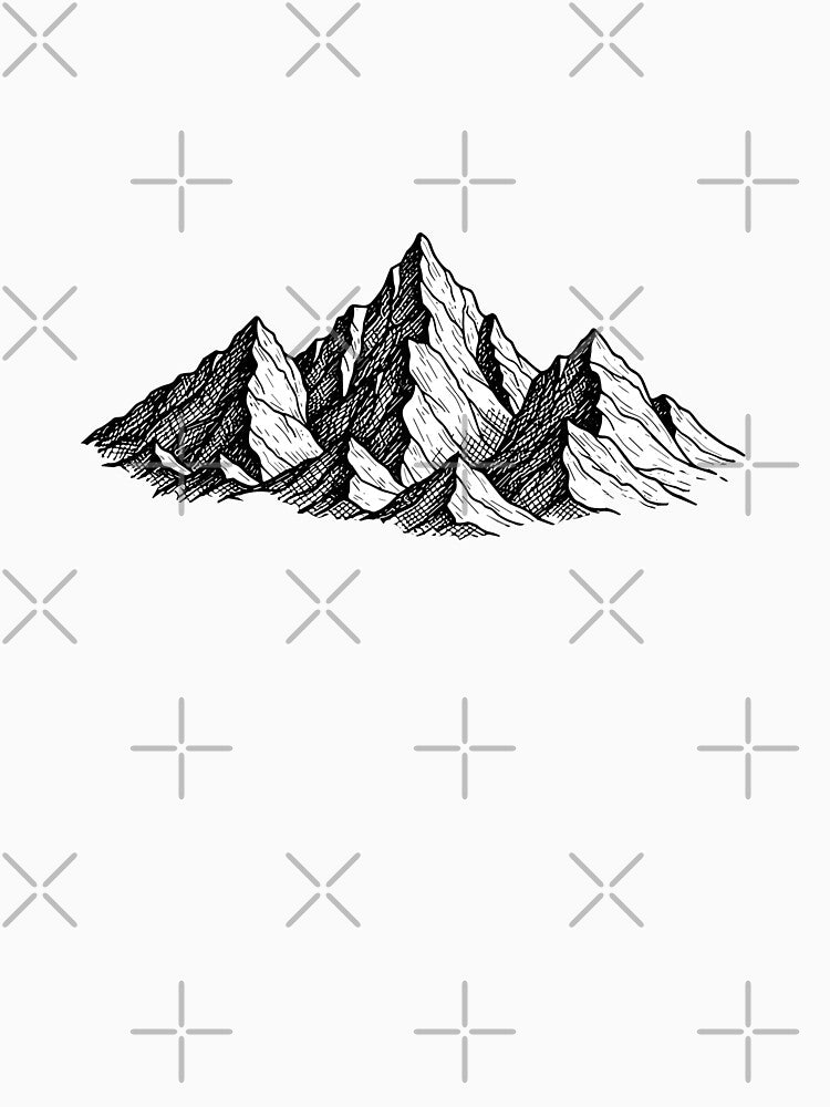 Minimalist Hand Drawn Mountain Peaks by PopStars1993
