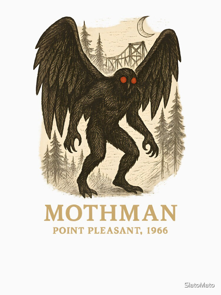 Mothman – Point Pleasant 1966 | Hatching illustration by SlatoMato