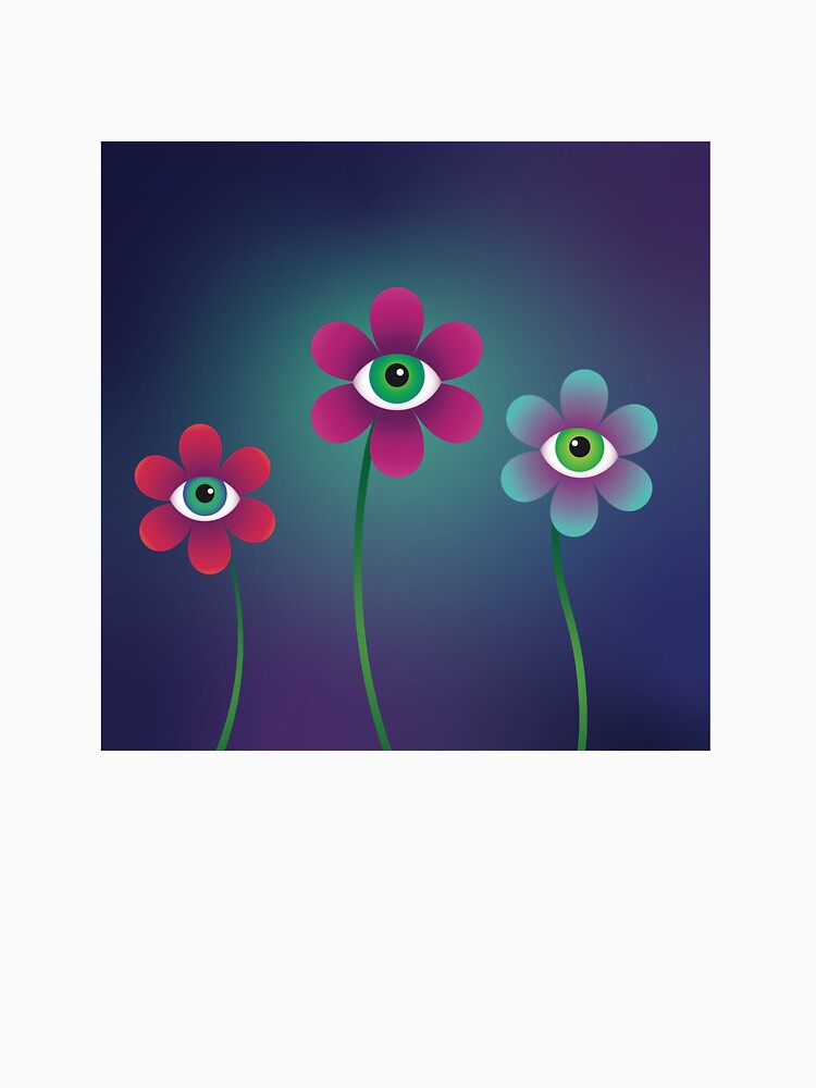 Psychedelic eye flower garden by PaigeKoDesign