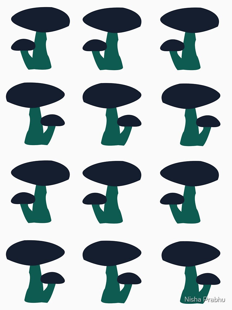 Cute Mushroom Pattern by Nisha Prabhu