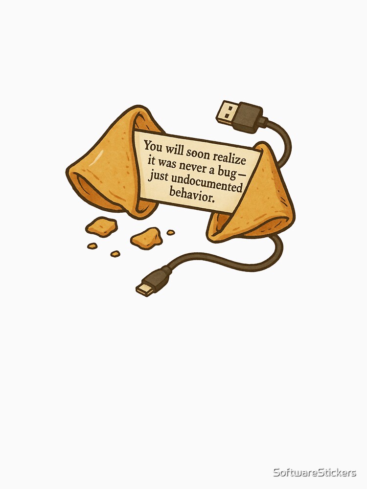 “Bug or Feature?” – A Fortune Cookie for Developers by SoftwareStickers