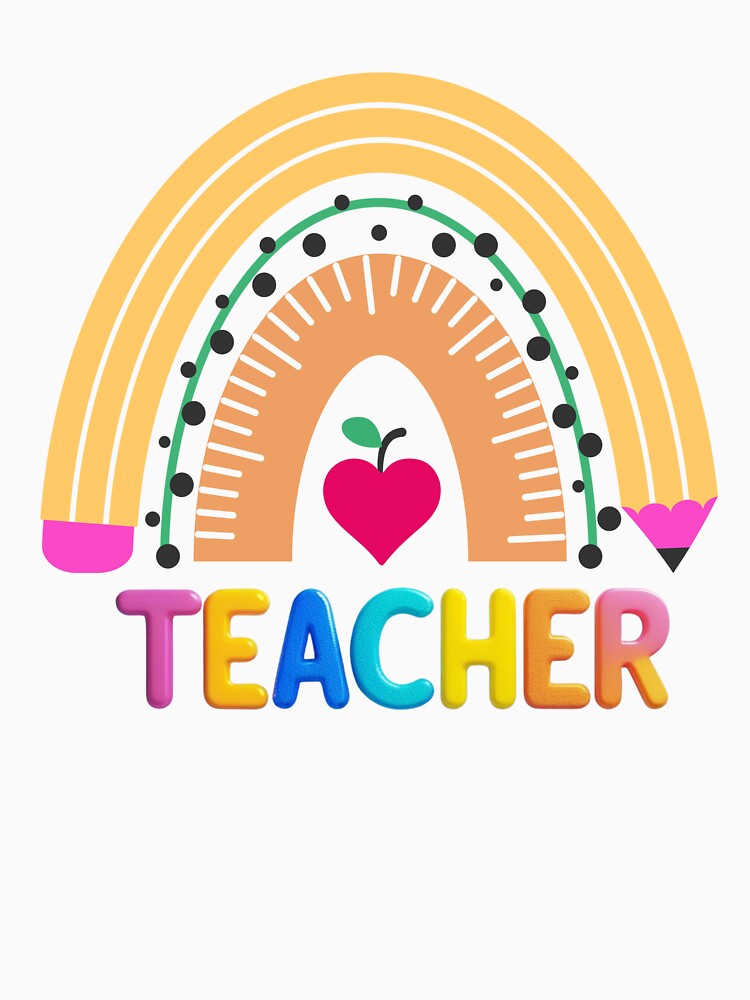 Rainbow School Teacher Design or Rainbow Teacher Gift by CreativaMenteRD