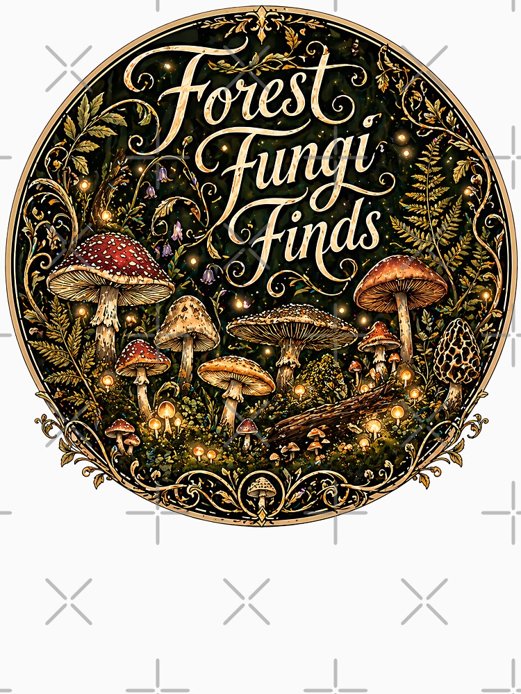 Forest Fungi Finds Magical Woodland Illustration by chattsuede