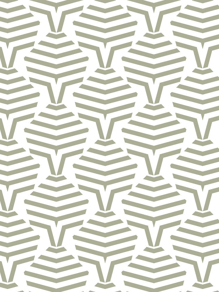 Green and White Geometric Stripe Shape Pattern Coordinates w/ PPG 2022 Color of the Year Olive Sprig PPG1125-4 - Colour Trends - Hue - Shade by ColorOfTheYears