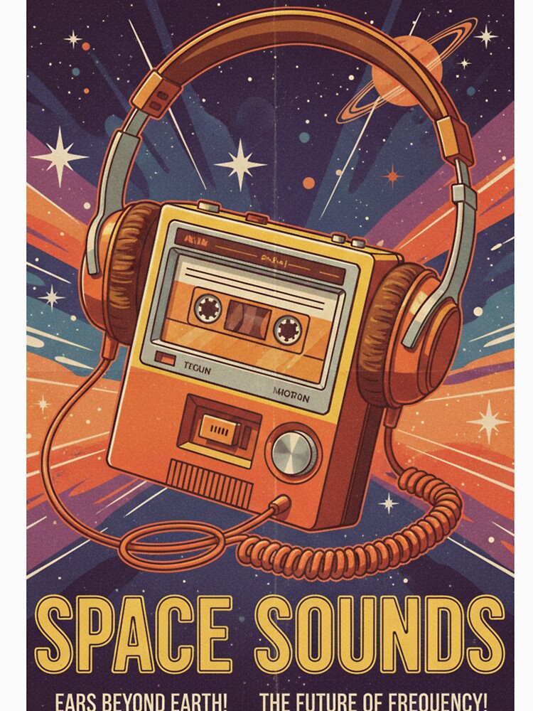 Retro Space Sounds Walkman Poster by Dariusz.K
