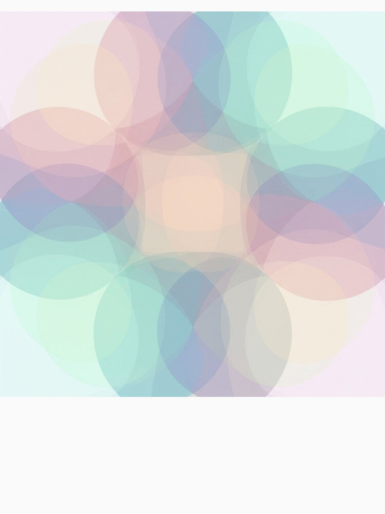 Soft Pastel Overlapping Circles Pattern by Owcomm