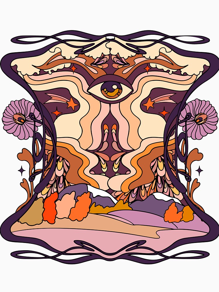 Psychedelic abstract flower landscape by NKTN