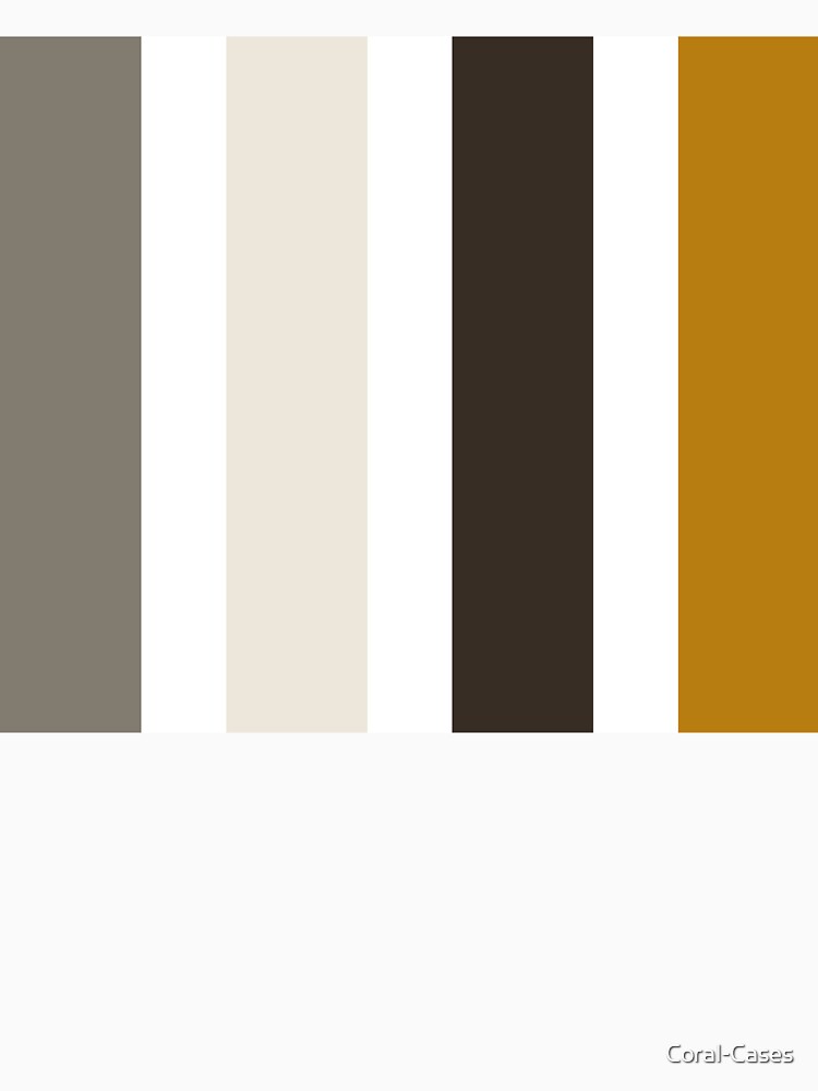 Retro Stripes; Grey, Gold, White and Beige by Coral-Cases