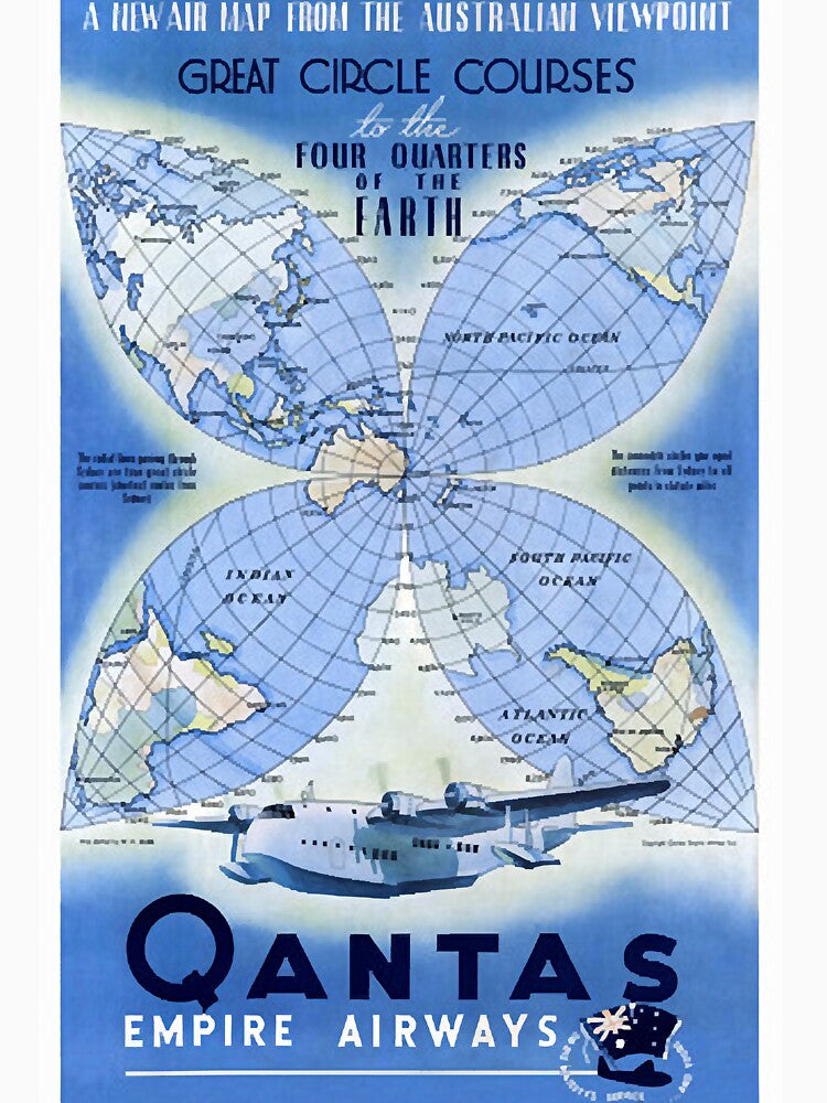 Vintage Travel Poster Australia Qantas by elenega