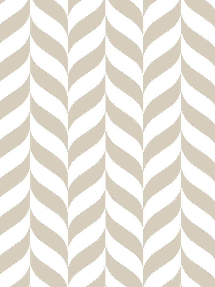 Tan and White Pretty Herringbone Pattern Pairs DE 2022 Popular Color Doric White DET641 by ColorOfTheYears