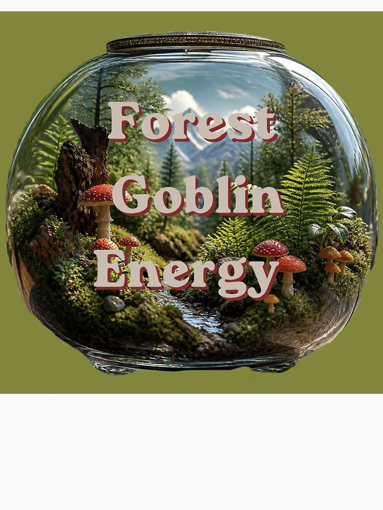 Forest Goblin Energy - Terrarium Mushroom Forest Illustration by plantsinnature