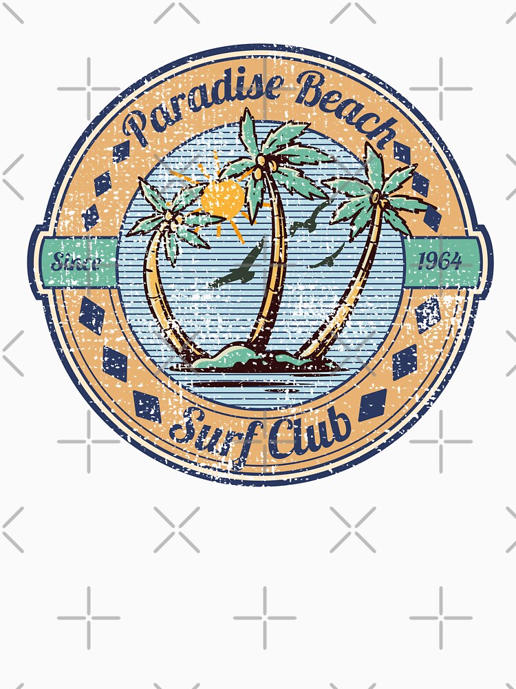 Paradise Beach Surfing Surfboard Surf Club Vintage Edition by CharJens