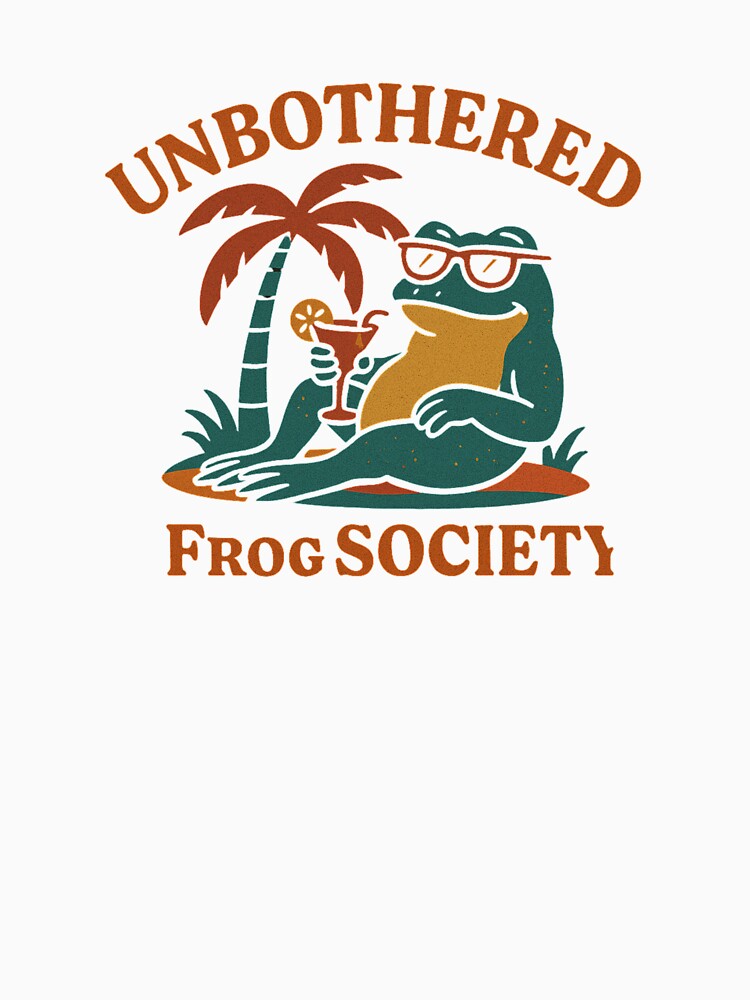 Unbothered Frog Society – Chill Retro Frog T-Shirt by Jojokoko12