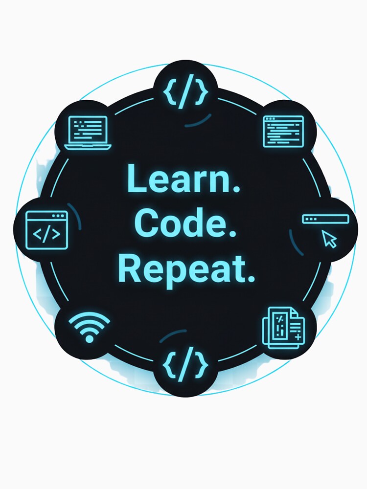 Learn. Code. Repeat. – Modern Design for Programmers & Tech Students by Amr Darwish Graphic designer