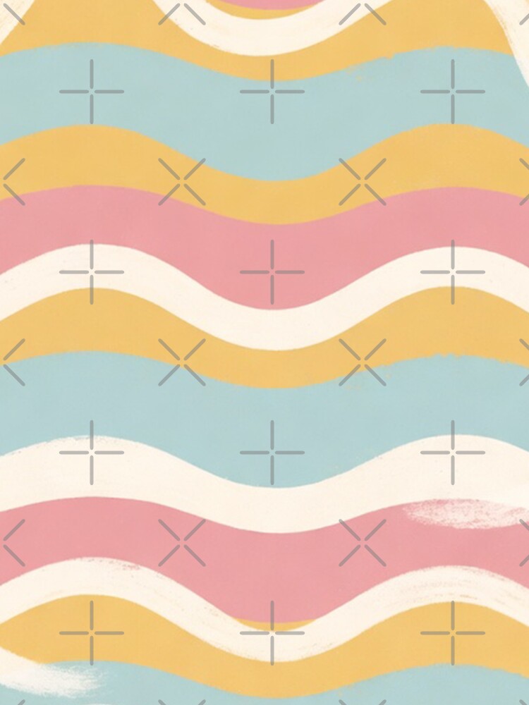 Pastel Rainbow Wavy Stripe Pattern by SassyArtistry