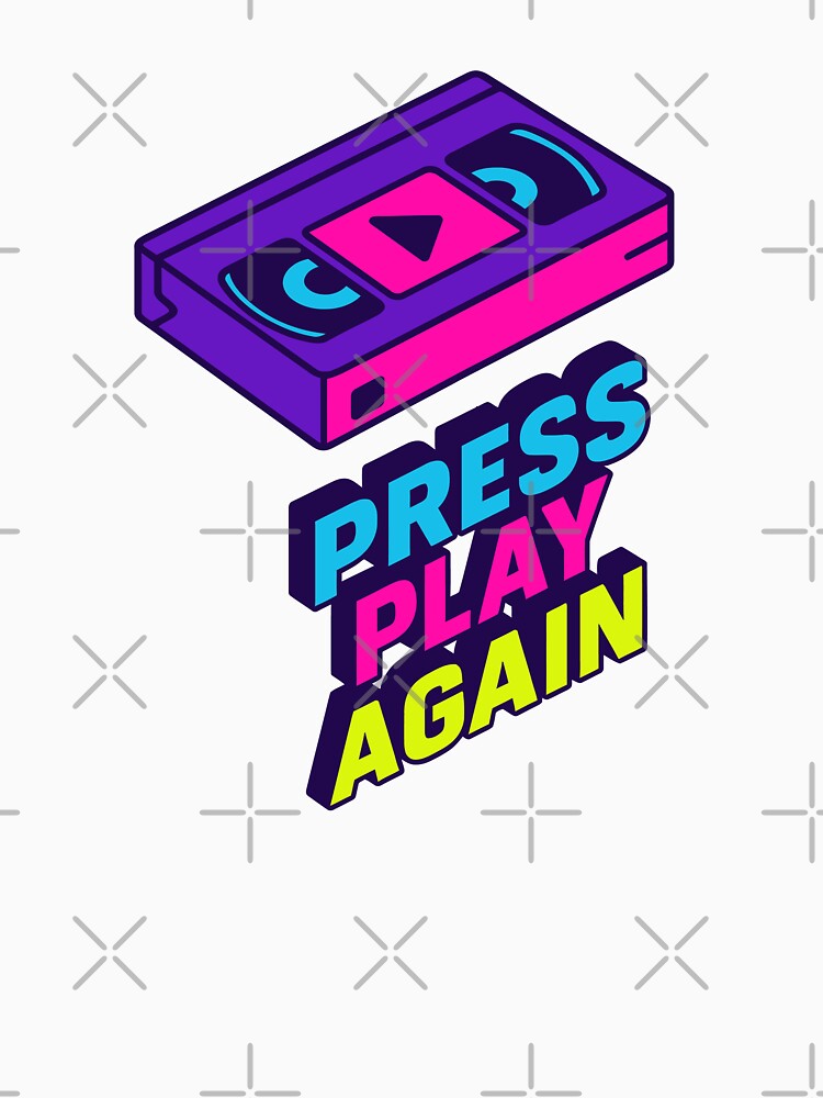 Press Play Again — Neon Retro Sound Design by DSGIN4YOU