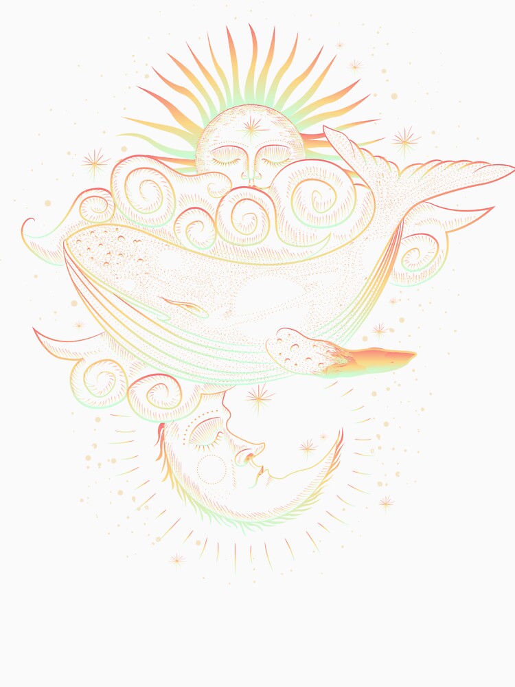 Celestial Whale Sun and Moon by KingersDesigns