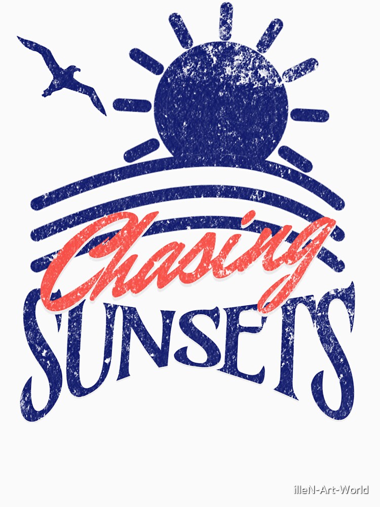 Chasing Sunsets Sunset Lover Shirt - Aesthetic California Beach Vibes Graphic Tee by illeN-Art-World
