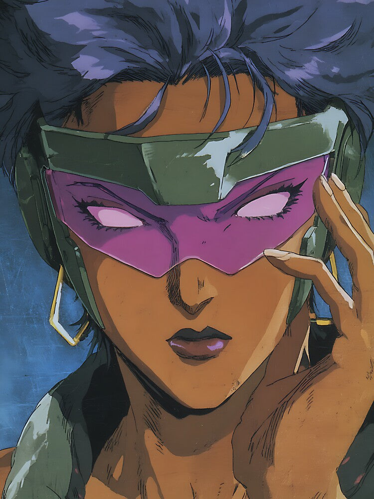 Synthwave Retro Cyberpunk Anime Art by bapupa