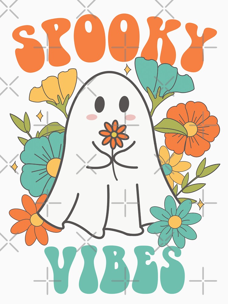 Retro Halloween, Spooky Vibes, Groovy Boho Halloween, Halloween Vibes, Groovy Ghost, Cute halloween by happylilclouds