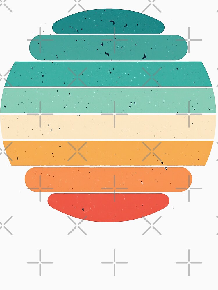 Retro Sunset Striped Circle by ArtfulWeave