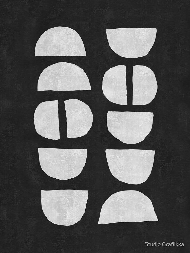 Concurrence 03 - Charcoal - Minimal - Abstract - Mid Century Modern Art by Studio Grafiikka