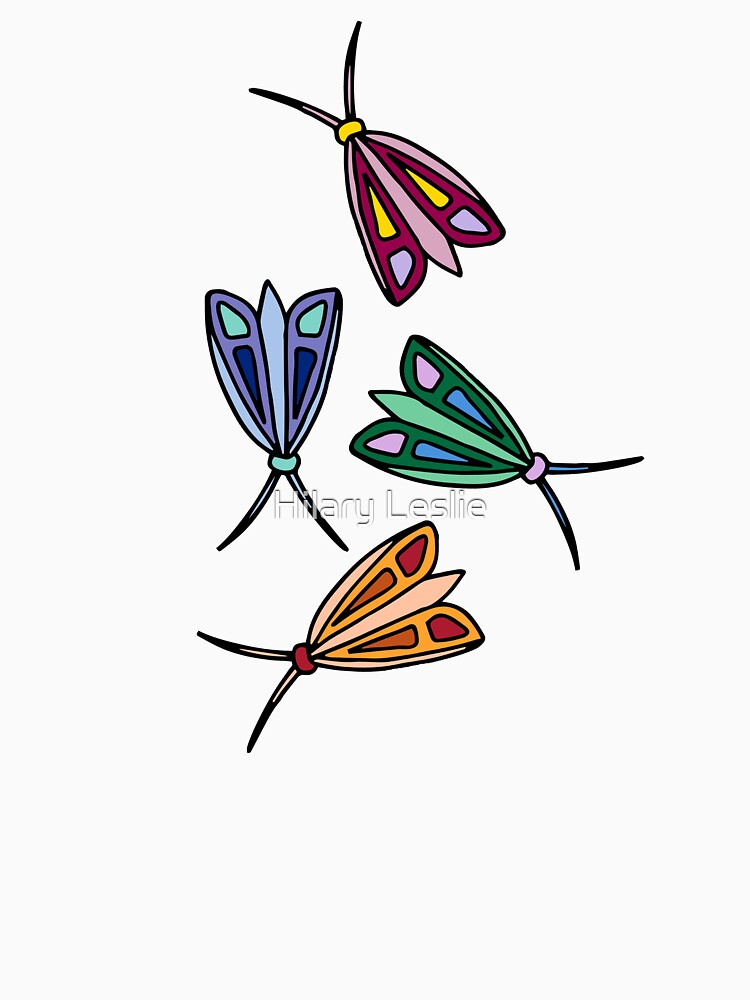 Colorful Moths and Flowers || Pattern || Nature || Wildlife by Hilary Leslie