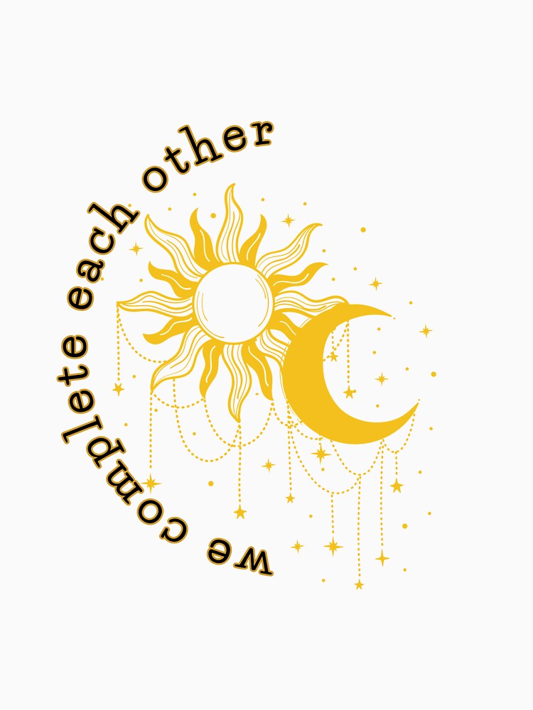 Celestial   black and   yellow colourful  Cute  design with moon and  sun and stars 6 by CosmicNook1
