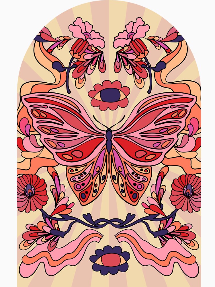 Psychedelic pink butterfly by NKTN