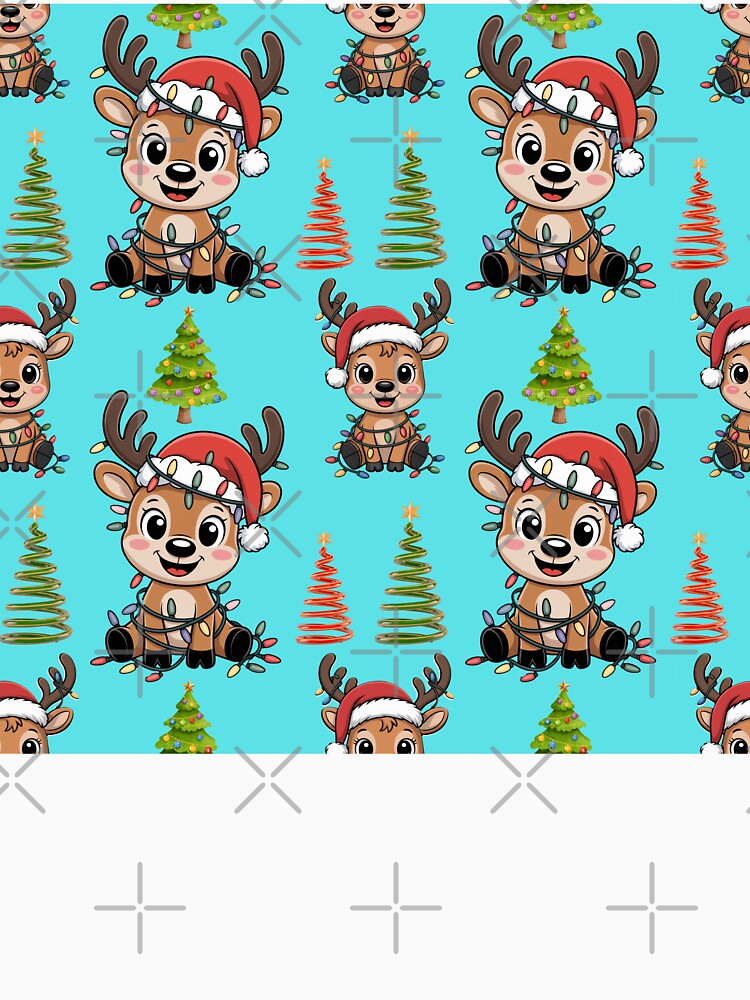 Christmas Reindeer Delight Seamless Pattern by Grang Art Artistic Designs
